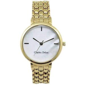 Charles Delon Dress/Formal Style Gold Watch